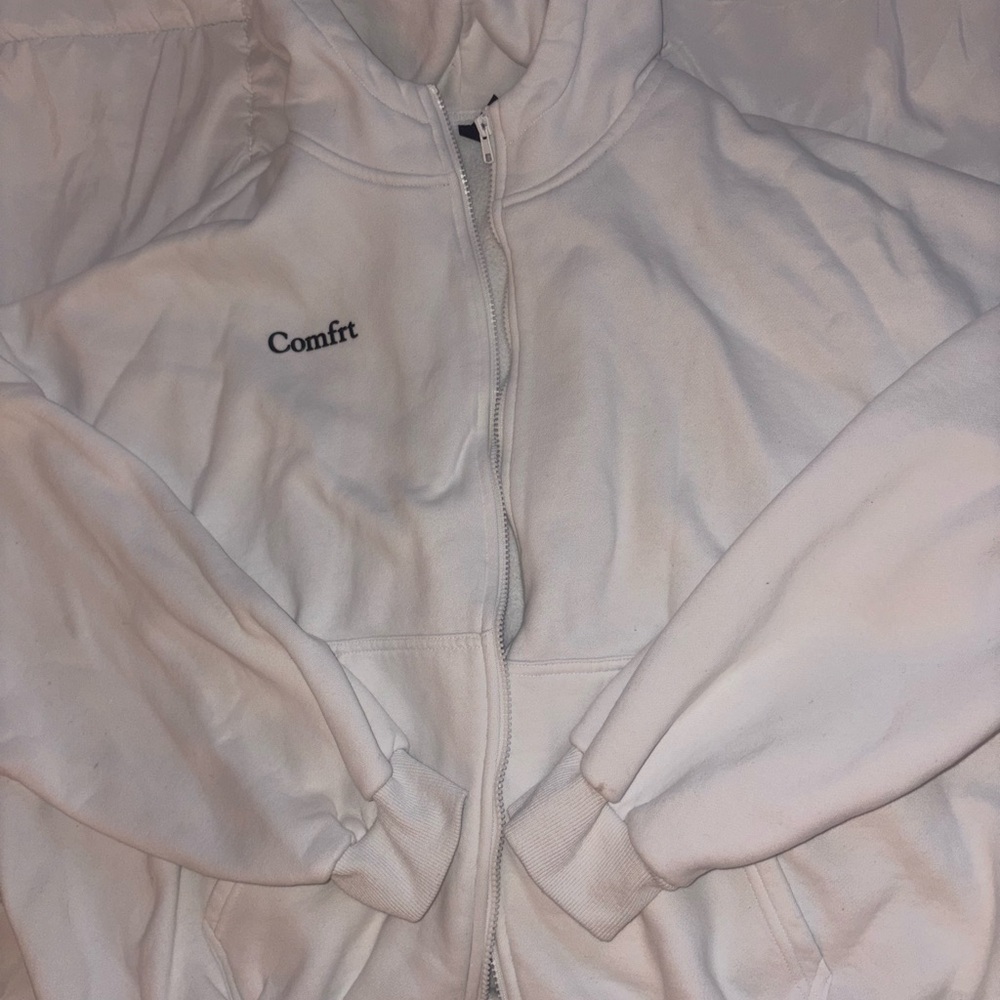 White Comfit Full-Zip Fleece Jacket